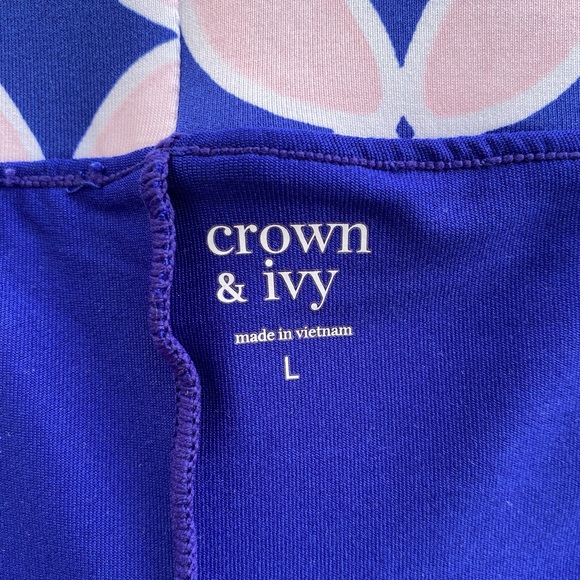 CROWN & IVY • Preppy Blue and a pink Geometric Skort size Large - Picture 5 of 13